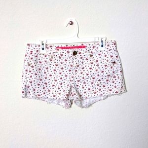 Tinseltown Floral Cutoff Jean Shorts